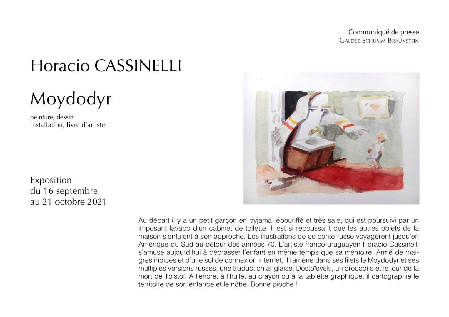 Horacio Cassinelli MOYDODYR Communiqué GSB